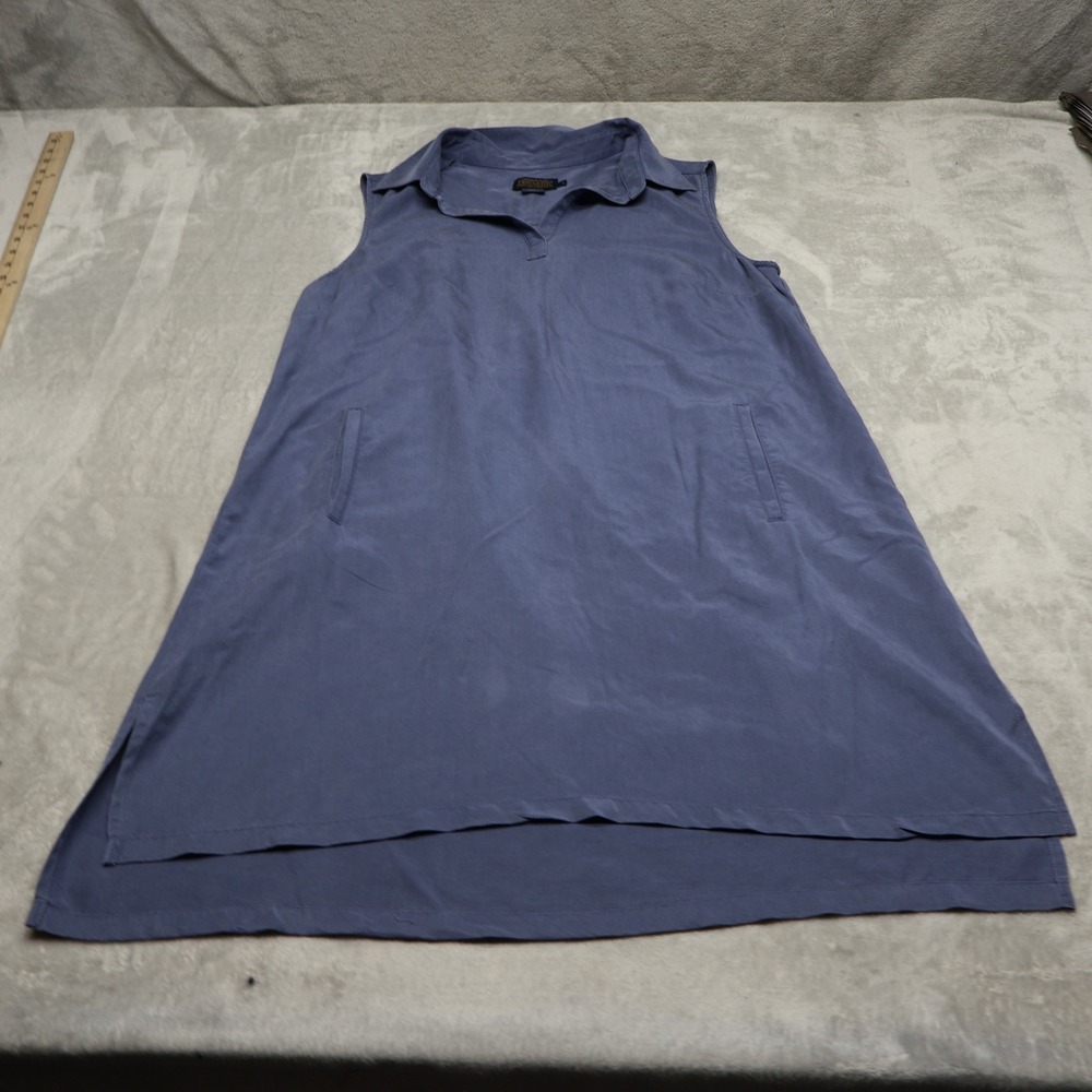 Pendleton Shift Dress Womens Large Blue Sleeveless Collared Casual Midi Chic